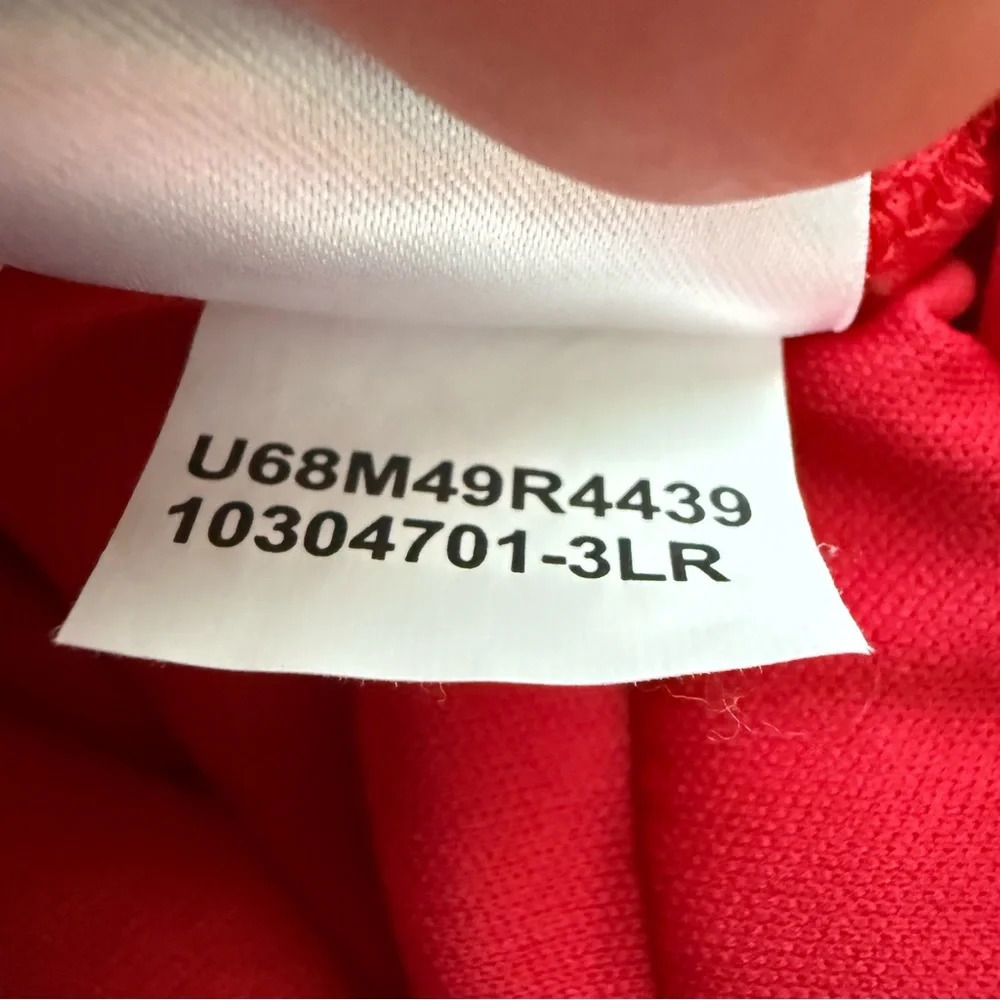 Evan Picone Woman’s Elegant Red Draped Neck Flattering Sheath Midi Dress 12 - Picture 9 of 15